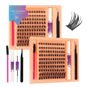 2026 Fairy Tale False Eyelashes -  Azenlo Beginner's DIY Eyelash Extension Kit, 120 Clusters Of Large-capacity False Eyelashes, Includes Glue