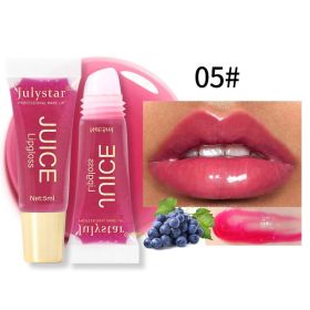 Fruit Flavor Glossy Lip Oil Natural Long Lasting Hydrating Plump Lip Gloss Moisturizing Shiny Watery Lip Tint (Option: 05)