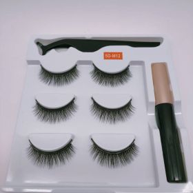 3 Pairs Of Magnetic Eyeliner Liquid False Lashes. Magnetic Adhesive False Lashes. Magnetic Clasp Eyelashes. Magnetic Eyelashes. (Type: M12)